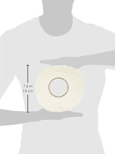 Frost King R538WH Rubber Foam Tape 3/8in Wide x 5/16in Thick x 10ft Long, White