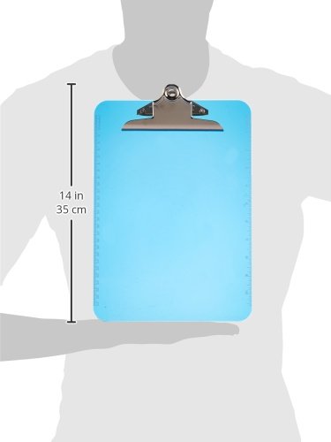 Business Source Spring Clip Plastic Clipboard 9" x 12.5"