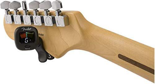 Fender FT-2 Professional Clip on Tuner for Acoustic Guitar, Electric Guitar, Bass, Mandolin, Violin, Ukulele, and Banjo Black FCT-2