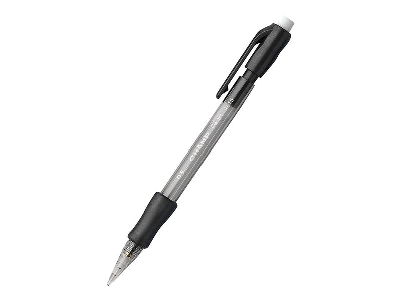 Pentel AL15A Champ Mechanical Pencil, 0.5 mm,Translucent Gray Barrel, Dozen