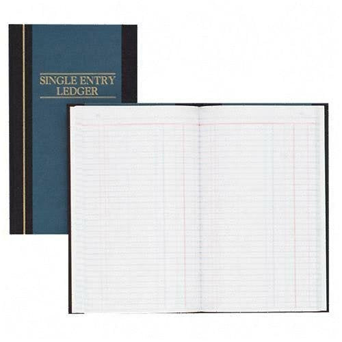 Wilson Jones S300 Line Accounting Journal, Single Entry Ledger, 11.75 x 7.25 Inches, 150 Pages (WS300-15SELA), Blue