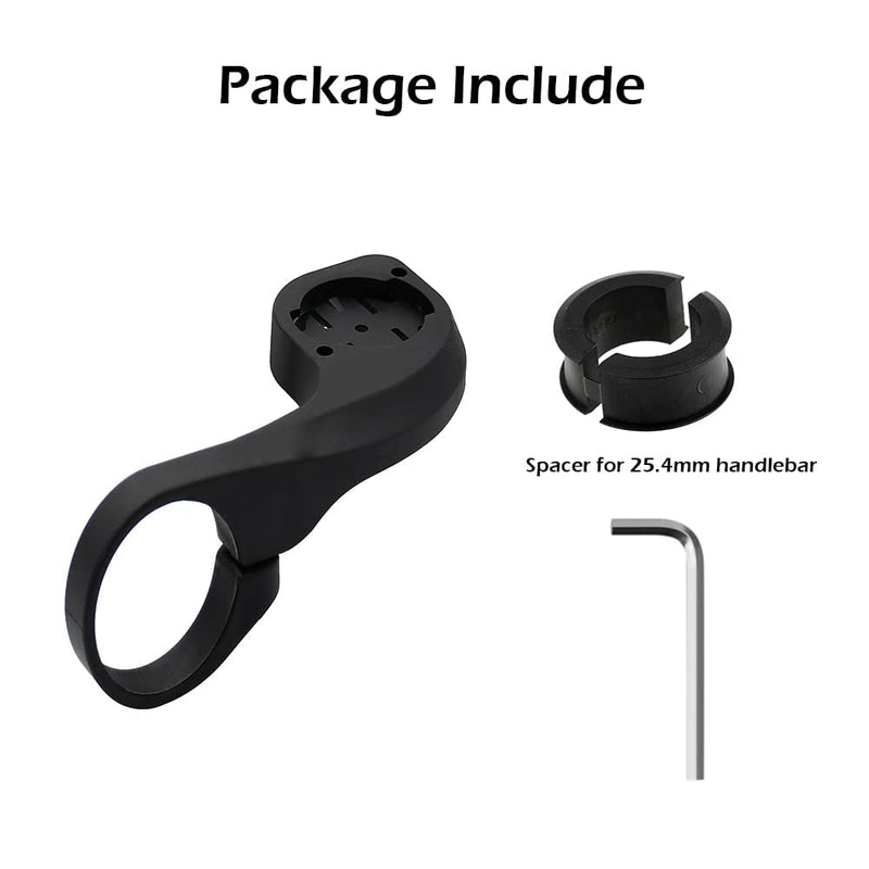 Thinvik Out Front Bike Computer Mount for Garmin Edge 830 820 810 800 530 520 Plus 520 510 500 200 130 25 GPS Compatible with 31.8mm 25.4mm Handlebar Black_Garmin mount