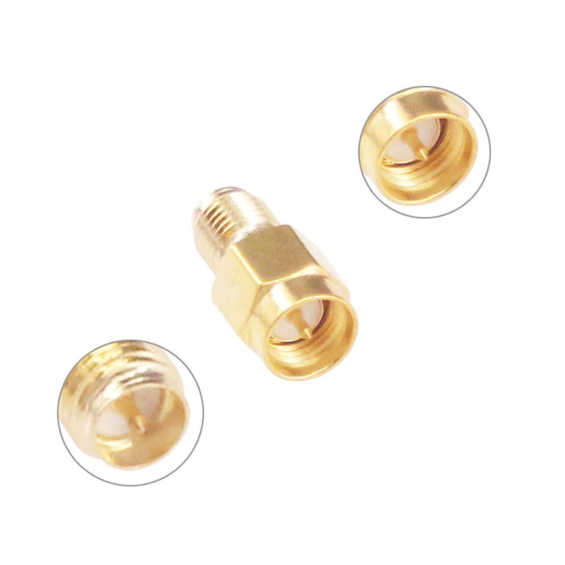RFaha 5pcs SMA Male to RPSMA Female RF Coaxial Coax Adapter for WiFi Antenna(F95-5)