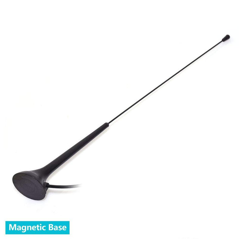 Bingfu Universal Car Antenna Magnetic Base Car Radio Antenna Car Stereo Antenna DIN Plug Aerial for Vehicle Truck SUV Truck RV Marine Boat Car Stereo Audio Radio Head Unit CD Media Receiver Player Tilted Antenna