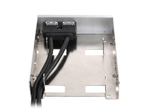 Silverstone FP36S Aluminum Front Panel 2X USB 3.0 Ports with 3.5-Inch to 2X 2.5-Inch Bay Converter Device (Silver)