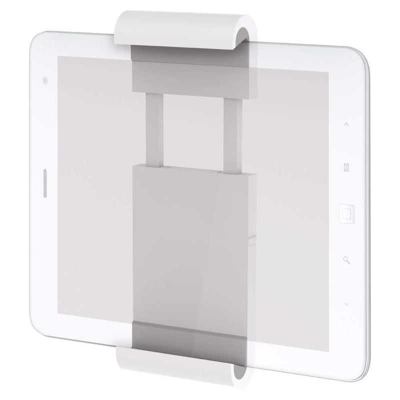 Barkan 7-12 inch Fixed Tablet Wall Mount 3 lbs White Firm Tablet Clamp 360 Degree Rotation Very Low Profile