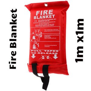 Unlimited Quantity Com 1m x 1m Fiberglass Fire Blanket