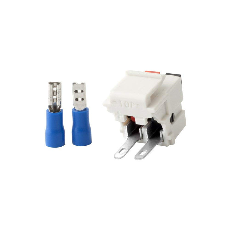 VSEER Speaker Keystone Jack â€“ Spring Loaded Speaker Jack for Keystone Wall Plate, Female to Female, for Home Theater Wall Plates - White (2 Pack) 2 Pack