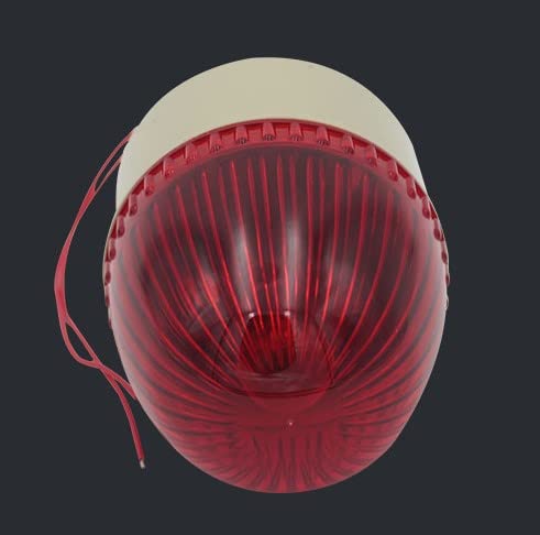 Othmro 1Pcs Warning Light Bulb Industrial Signal Tower Lamp Plastic Electronic Parts Flashing with Sound 24V Red LTE-2071J