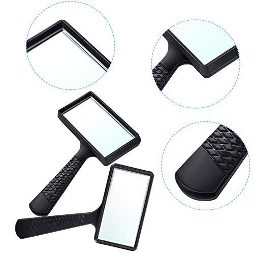 3X Handheld Magnifier, 3.77 x 1.89 Inch Rectangular Magnifying Glass, Scratch Resistant Glass Lens for Reading, Hobbies, Repair, Observation