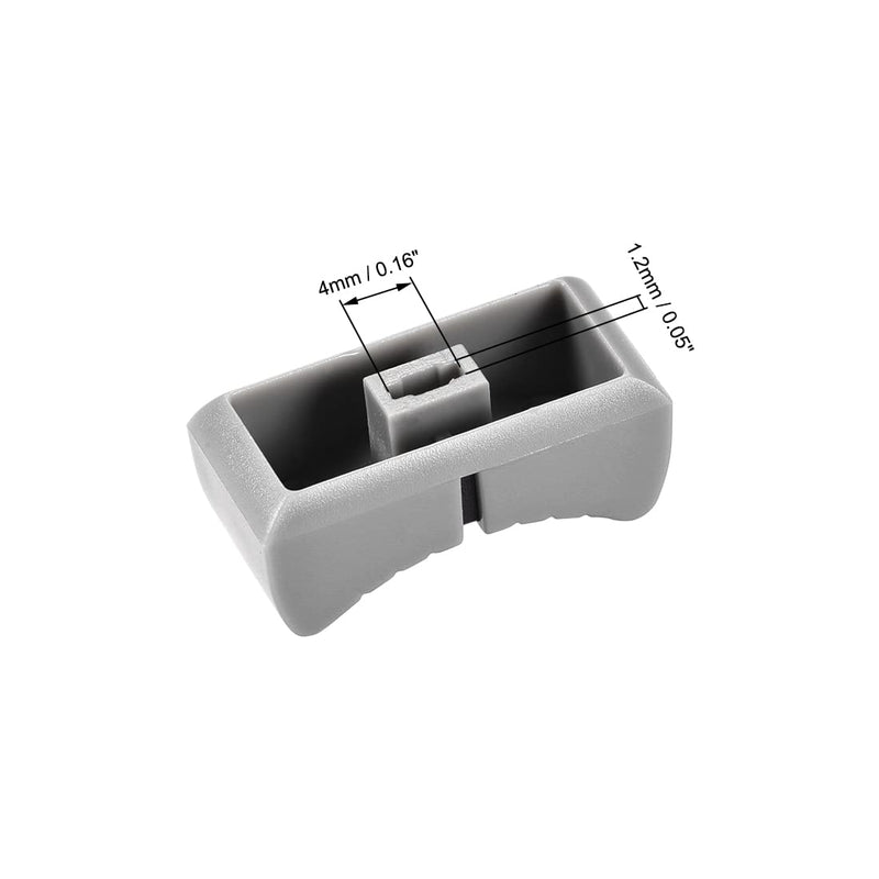 sourcing map Pack of 10 Mixing Console Slider Knobs Replacement for Potentiometer Gray Knob Black Mark 24mmx11mmx10mm