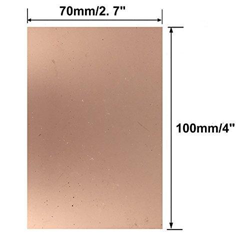 MCIGICM FR-4 Copper Clad PCB Laminate Circuit Board, Single Side, 4 x 2.7 inch (10Pcs)