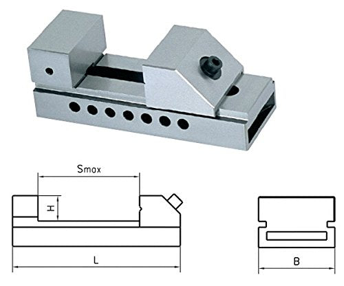 HFS (R) Precision Grinding Screwless Mini Insert Vise Toolmaker Steel .0002" (1IN) 1IN