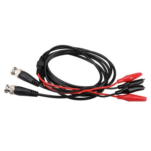 Pack of 2 BNC Q9 to Double Alligator Clip Test Cable Probe Leads Oscilloscope Test