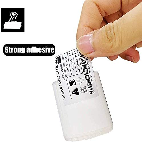 Adhesive B21 Labels Maker Tape, Waterproof Thermal Barcode Label Printer Paper Stickers (50x50mm-white4) 50x50mm-white*4