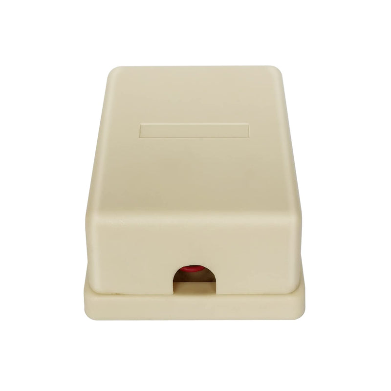 NECABLES Phone Jack Surface Mount Dual Port Telephone Jack Box with 2 RJ11 6P4C Female Outlets Ivory