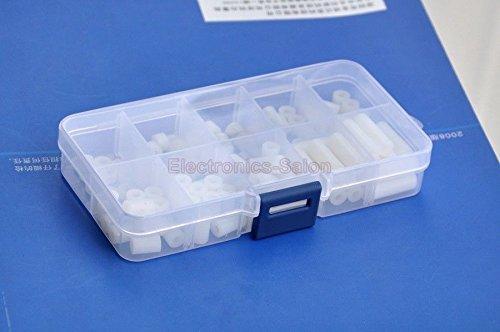 Electronics-Salon Nylon Round Spacer Assortment Kit, for M3 Screws, Plastic.