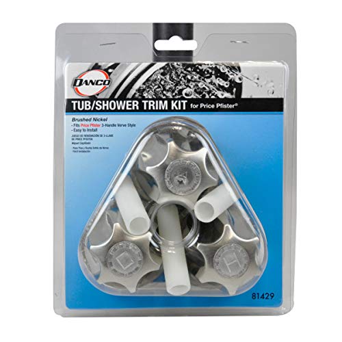 DANCO Bath Tub and Shower 3-Handle Remodeling Trim Kit for Price Pfister Verve, 3-Handle, Brushed Nickel, 1-Pack (81429)