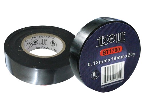 Absolute USA BT1700 General Use 0.18mm x 3/4-Inch x 20Yd Electrical Tape (Black) Standard Packaging