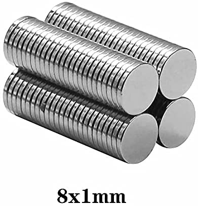 100PCS 8x1mm Powerful Strong Magnetic Magnet 8mmx1mm Permanent Neodymium Magnet disc 8x1mm Fridge Small Round Magnet 8*1 mm