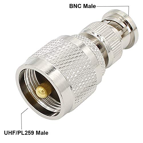 PL259 to BNC Adapter Male Female 4 Type RF Connector Kit Coax Coaxial BNC UHF Radio Adapter for Antennas Wireless LAN Device Radios