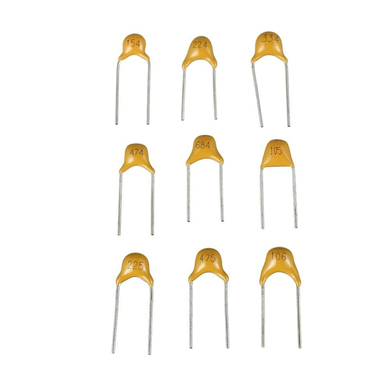 BOJACK 10 Value 650 Pieces 0.1uF-10uF Multilayer Monolithic Ceramic Chip Capacitor Set Assortment Kit