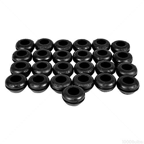 Hydrofarm HGGR75 (25 Pack), 3/4" Rubber Grommet, Black 3/4"