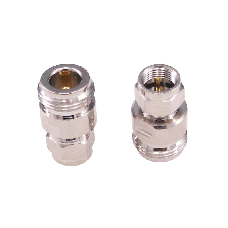 RFaha 2pcs N to F Coax Adapter F Male to N Female RF Coaxial Connector for Antenna Radio(F111-2)
