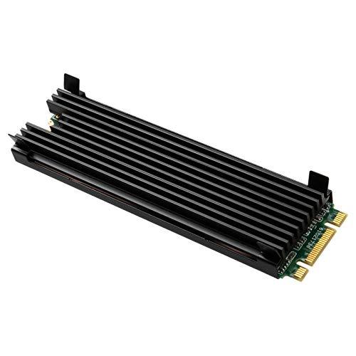 Thermal Grizzly NVMe M.2 SSD Cooler - 2x Thermal Pad, Aesthetic Black Color, SSD Heatsink M.2 - Passive Cooler to Eliminate Speed Reduction of M.2 2280 Solid State Drive