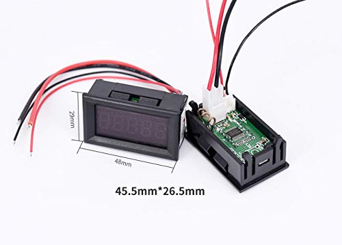 Taidacent High Precision 5 Digit Amp Meter DC 0.0000-3.0000A Ammeter Digital Display mA Digital Ammeter 0.36 Inch Red LED Display