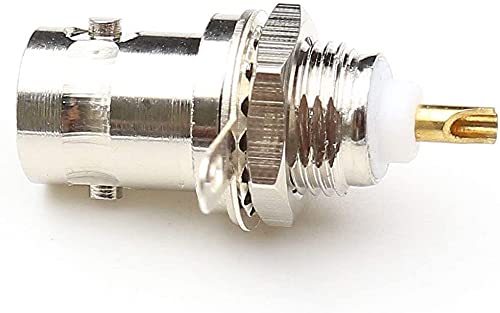 QMseller BNC Chassis Panel Mount Socket Female Jack Solder Type Connectors Adapter 6-Pack