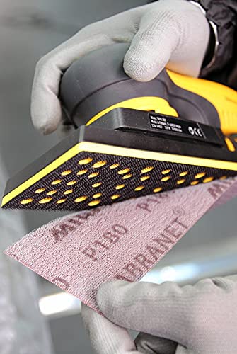Mirka Abranet mesh sanding strips 81x133 mm Velcro / grain P180 / 10 pieces / for sanding wood, filler, paint, plastic / AE178F1018