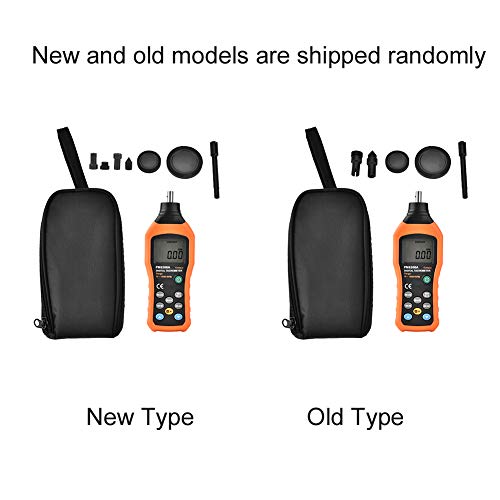 PM6208A Tachometer, Handheld Contact Type Digital Tachometer Electronic Tachometer Engine Tachometer Tester Power Source 4 * 1.5AAA Battery (NOT Included) Air Flow and Anemometer