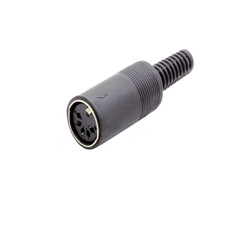 Black Plastic Shell 5Pin Male + Female DIN Adapter Audio Socket Interface AV Connector - (3 Sets)