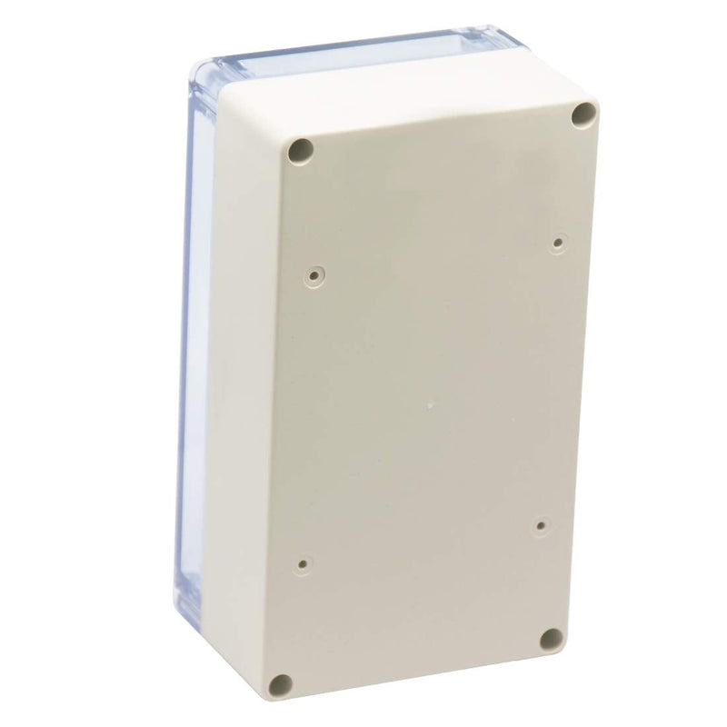 Zulkit Junction Box ABS Plastic Dustproof Waterproof IP65 Universal Electrical Boxes Project Enclosure Grey with Clear Cover 6.2 x 3.5 x 2.4 inch (158 x 90 x 60mm) 6.2"x3.5"x2.4"