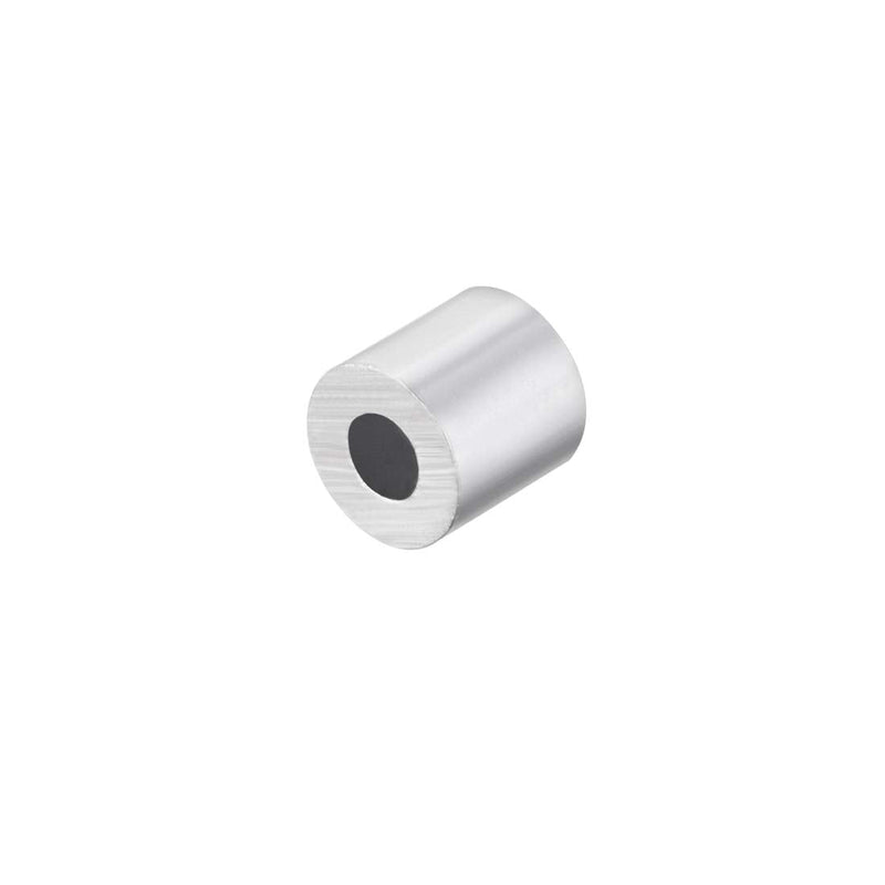 uxcell Aluminum Crimping Loop Sleeve Round for 5/64" - 3/32" Wire Rope Pack of 5