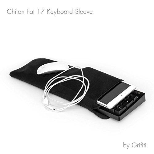 Grifiti Chiton Fat 17 7" x 18" Neoprene Keyboard Sleeve for 17 Inch 10key Mechanical and Standard Keyboards Has Extra Pocket