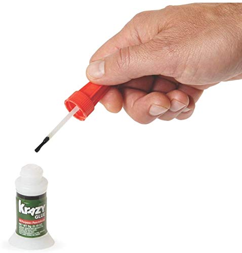 Krazy Glue Home & Office Brush On Super Glue, Brush Applicator, 5 Grams (2 Pack)