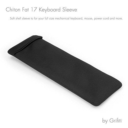 Grifiti Chiton Fat 17 7" x 18" Neoprene Keyboard Sleeve for 17 Inch 10key Mechanical and Standard Keyboards Has Extra Pocket