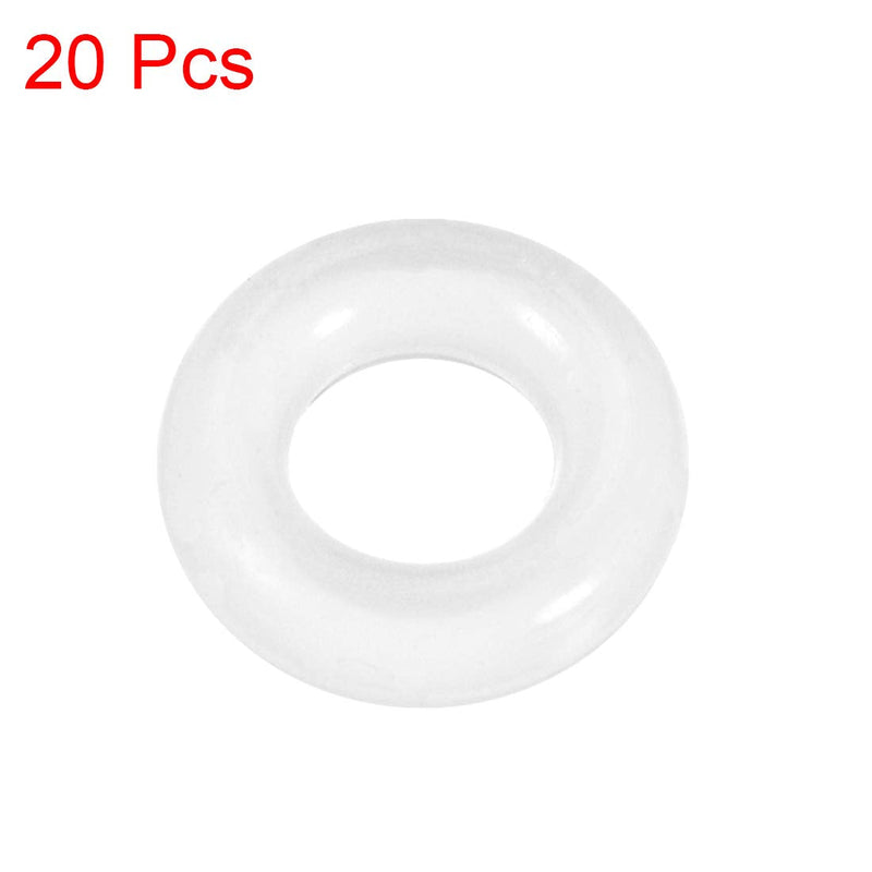 uxcell Silicone O-Ring, 8mm OD, 4mm ID, 2mm Width, VMQ Seal Rings Gasket, White, Pack of 20 4mmx8mmx2mm