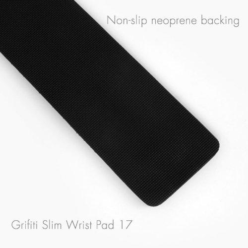 Grifiti Slim Wrist Pad 17 is a 17 x 4 x 0.25 Inch Wrist Rest for 17 Inch Standard Slim Keyboards and Apple Wired Keyboard (Black Poly Nylon Surface) Black Poly Nylon Surface