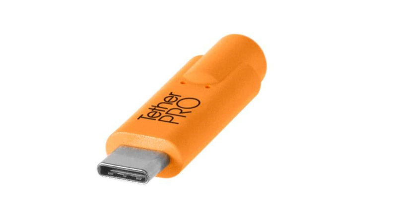 TetherPro USB-C to 3.0 Micro-B Right Angle - 15' (4.6m) (High-Visibility Orange) High-Visibility Orange