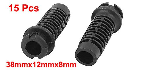 uxcell Rubber Strain Relief Cord Boot Protector Cable Sleeve 38x12x8mm 15pcs