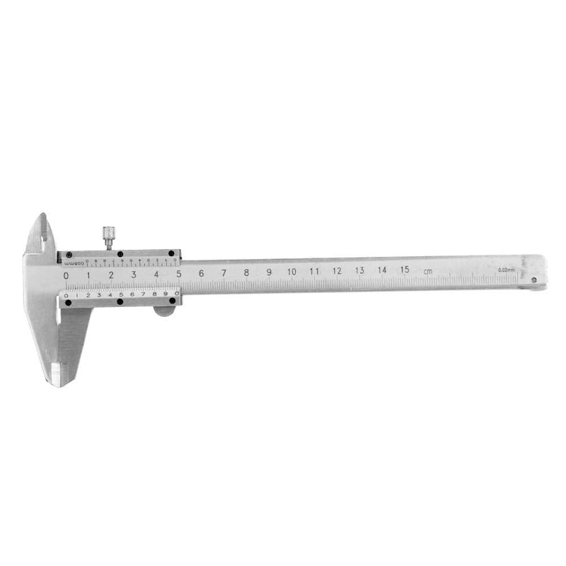 Professional Caliper Vernier, High Accuracy Carbon Steel Measuring Tool Caliper for Inside, Outside, Depth and Step Measurements, 0-150mm