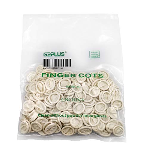 Disposable Latex Finger Cots Rubber,140g(Approx.205PCS) Fingertips Protective Finger Art Latex Tissue Finger Cot 205 Pcs