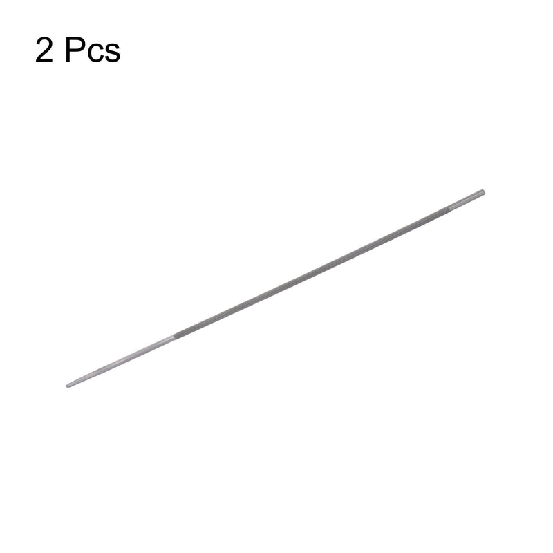 sourcing map 2pcs. Chainsaw File 9/64" (3.5mm) Round High Carbon Steel Double Cut Sharpening Rasp