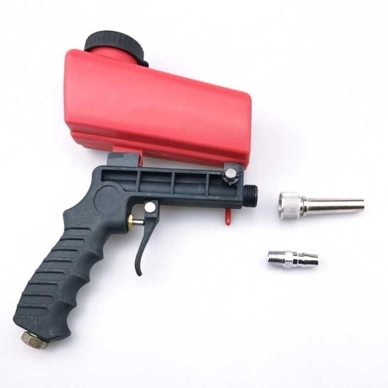 1/4" Air Sandblasting Gun, 90psi Gravity Pneumatic Sandblaster, Small Sandblasting Machine for Removing Paint, Stains, Rustproof Surfaces