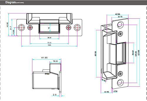 Failure Secure ANSI Standard Heavy Duty Electric Strike Lock for North American Door 1000kg Holding Force for Wooden Metal PVC Door