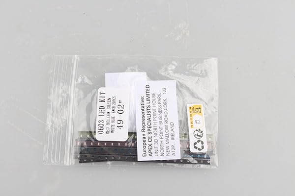 HALJIA 0603 SMD LED Red/Yellow/Green/White/Blue Light-Emitting Diode Set - Black (100 PCS)