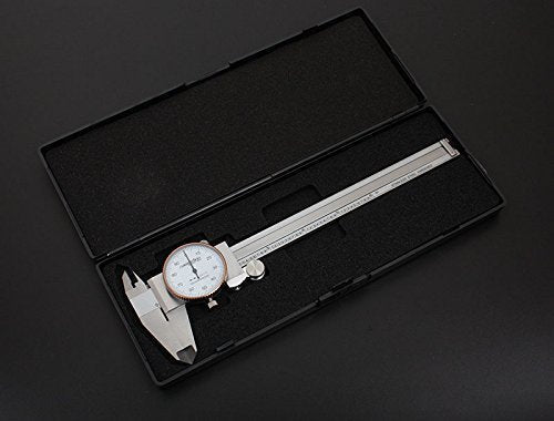 Accusize Industrial Tools 0-6 inch by 0.001 inch Precision Dial Caliper, Stainless Steel, in Fitted Box, P920-S216 0-6"